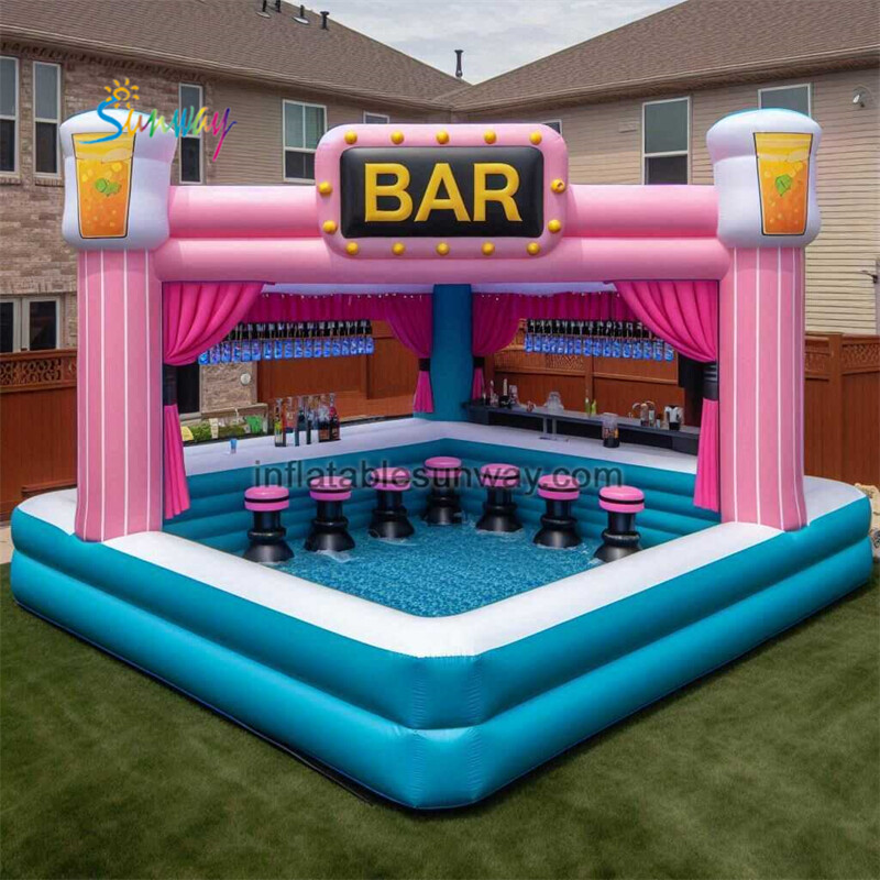 Inflatable pool bar